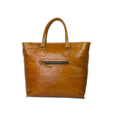 Fifth Avenue Leather Tote Bag Light Tan